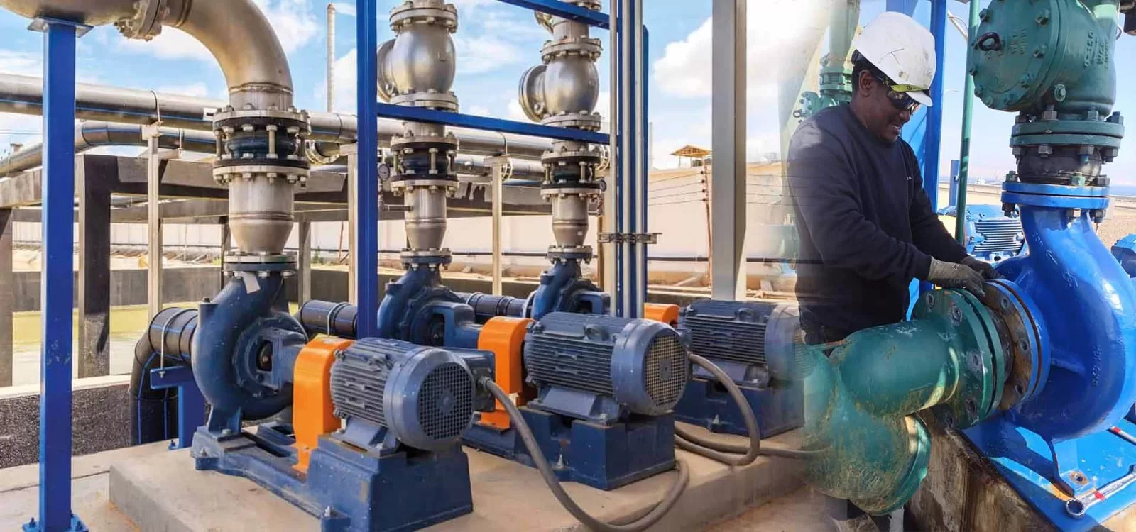 Técnico de DIMECA en una sala de bombas
